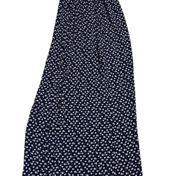 Candie’s Women XS Lace Bodice Navy Floral Maxi Dress Spaghetti Strap - Picture 4 of 12